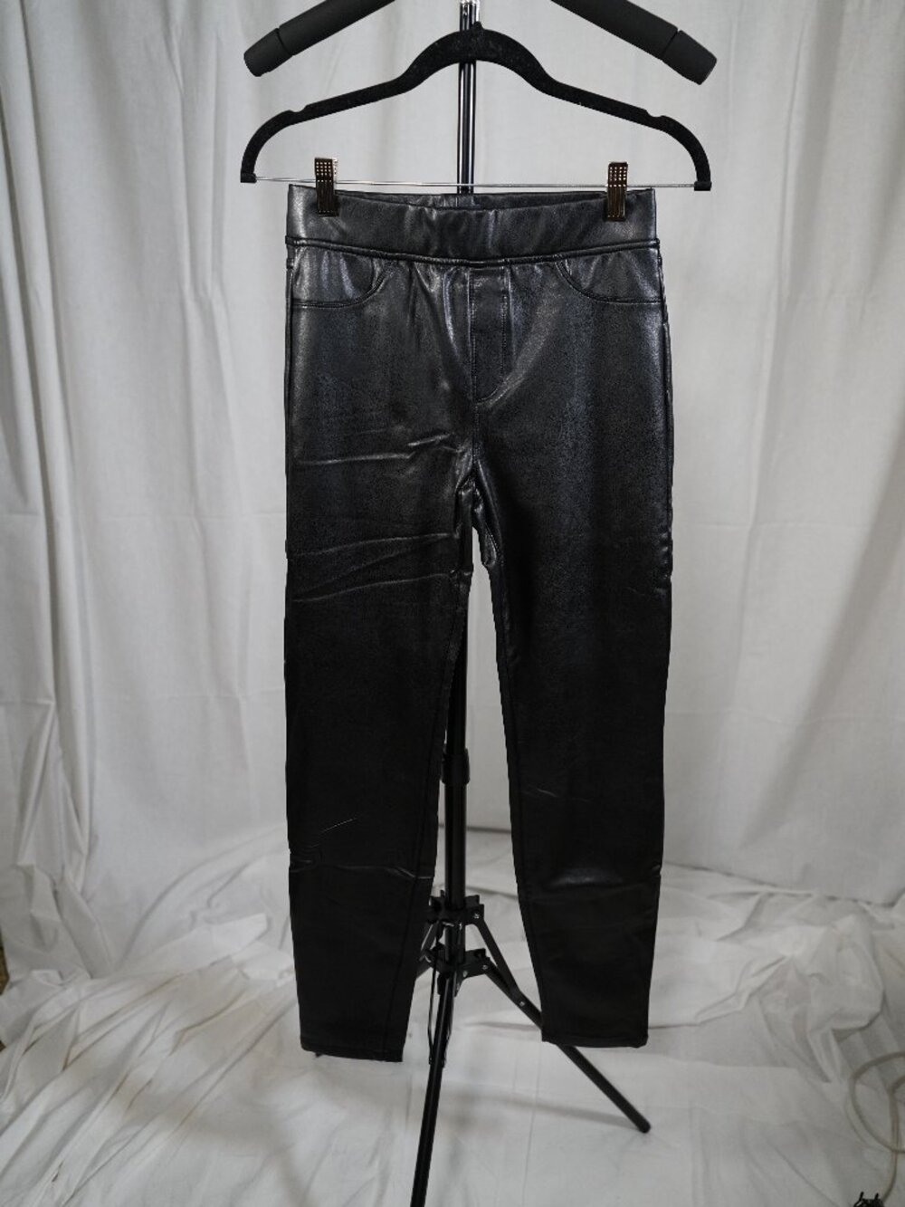 Sanctuary Black Faux Leather Edgy Chic Pull-On Pants Leggings Size S (N in bag)